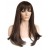 Peruca feminina longa lisa com franja MC-1494