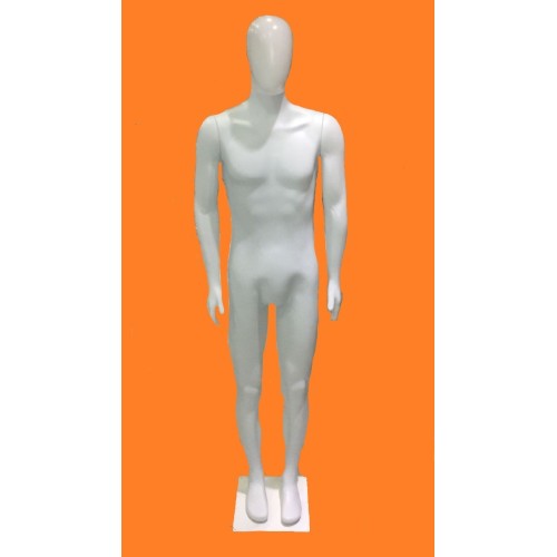 Manequim masculino ovo branco de plastico MC-1353