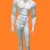 Manequim masculino bombado plastico branco MC-1094